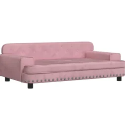 vidaXL Hondenmand 90x53x30 cm fluweel roze