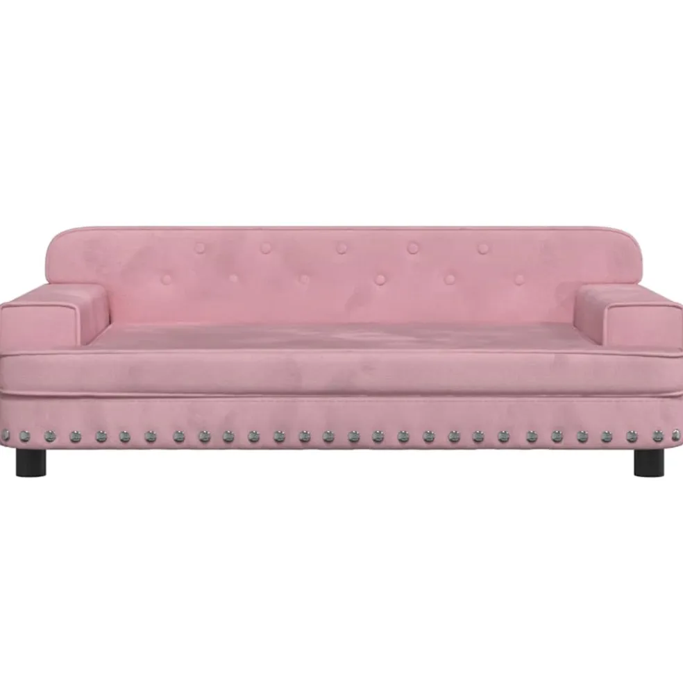vidaXL Hondenmand 90x53x30 cm fluweel roze