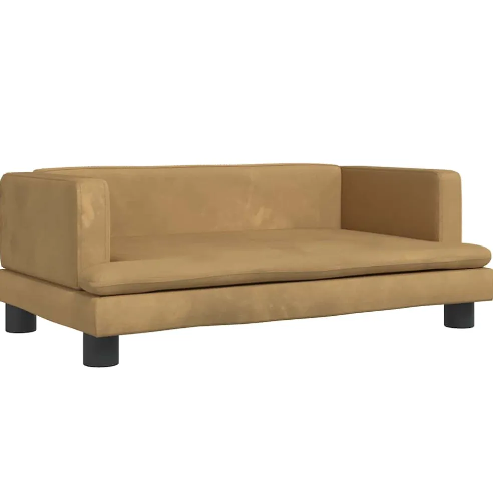 vidaXL Hondenmand 80x45x30 cm fluweel bruin