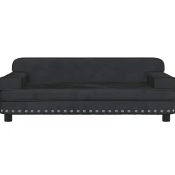 vidaXL Hondenmand 90x53x30 cm fluweel zwart