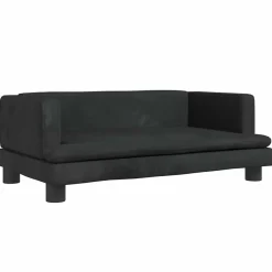 vidaXL Hondenmand 80x45x30 cm fluweel zwart