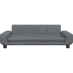 vidaXL Hondenmand 100x54x33 cm fluweel donkergrijs