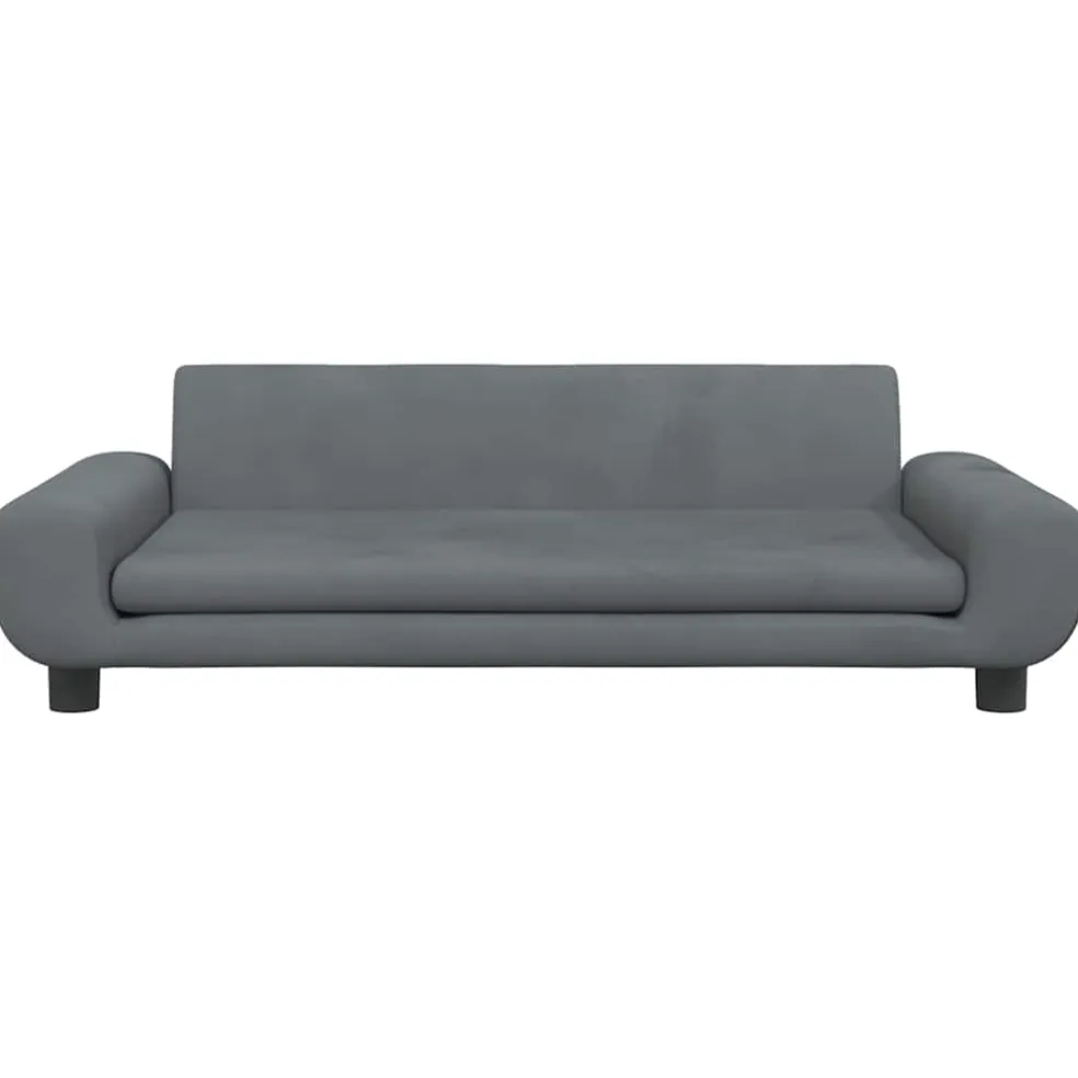 vidaXL Hondenmand 100x54x33 cm fluweel donkergrijs