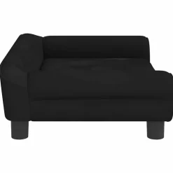 vidaXL Hondenmand 70x48x22 cm fluweel zwart