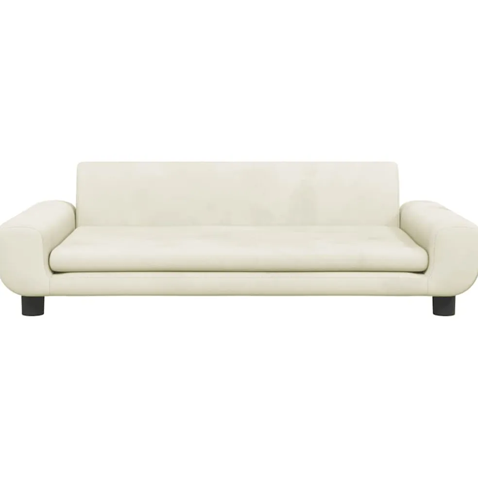 vidaXL Hondenmand 100x54x33 cm fluweel crèmekleurig