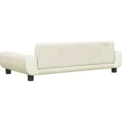 vidaXL Hondenmand 100x54x33 cm fluweel crèmekleurig