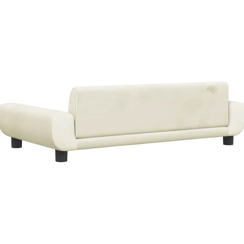 vidaXL Hondenmand 100x54x33 cm fluweel crèmekleurig