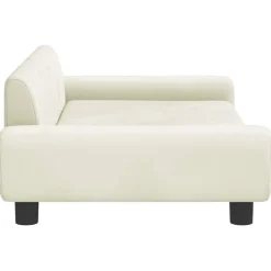 vidaXL Hondenmand 100x54x33 cm fluweel crèmekleurig