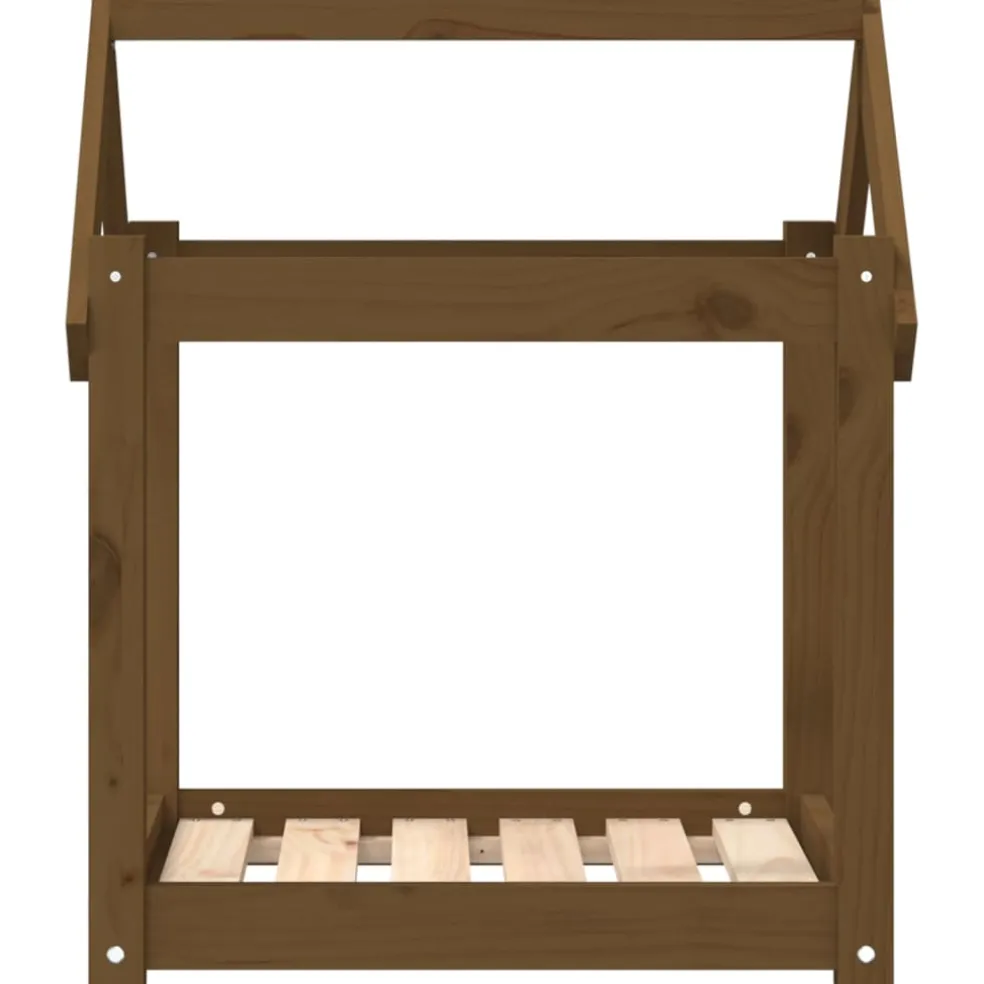 vidaXL Hondenmand 61x50x70 cm massief grenenhout honingbruin