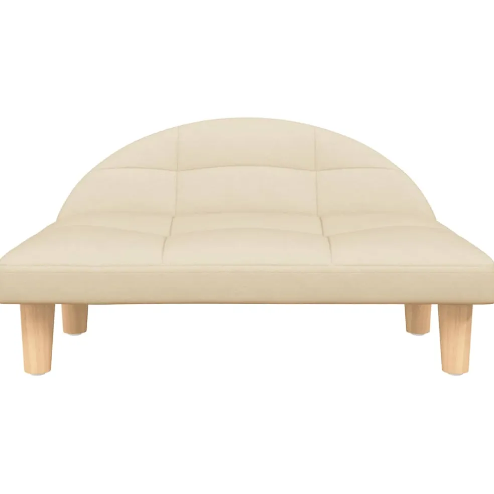 vidaXL Hondenmand 70x52x30 cm stof crèmekleurig