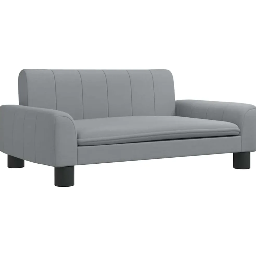vidaXL Hondenmand 70x45x30 cm stof lichtgrijs