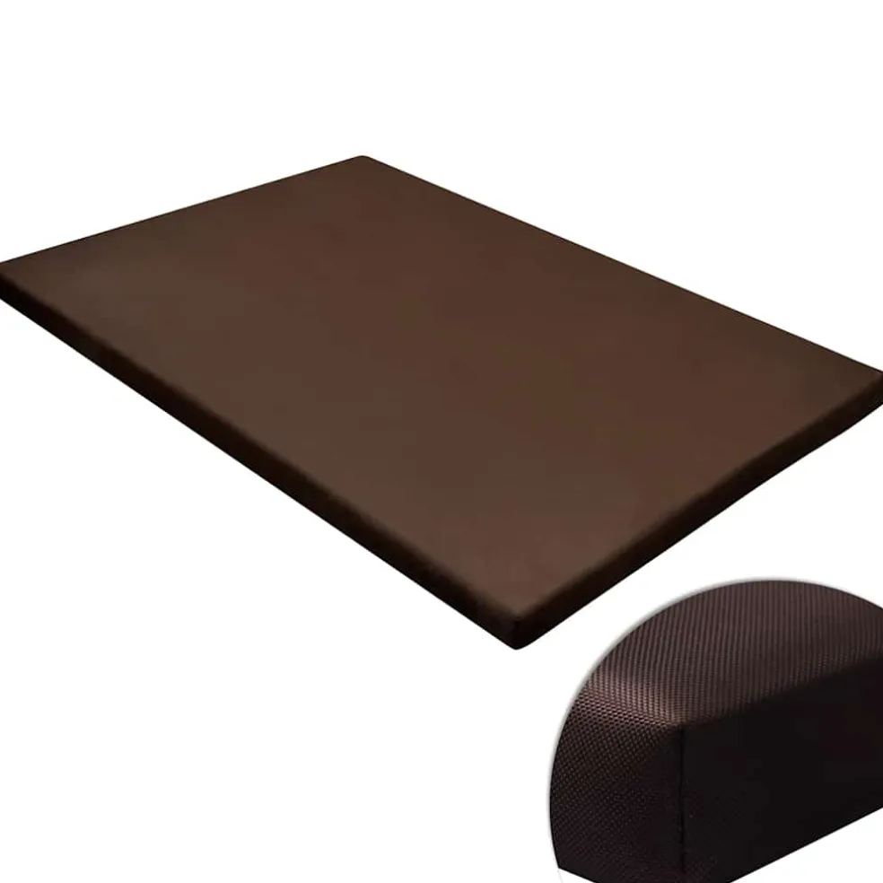 vidaXL Hondenmat plat vierkant M bruin