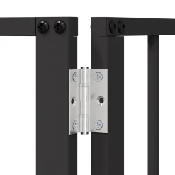 vidaXL Hondenpoort 4 st Zwart 100 x 80 cm Gegalvaniseerd staal