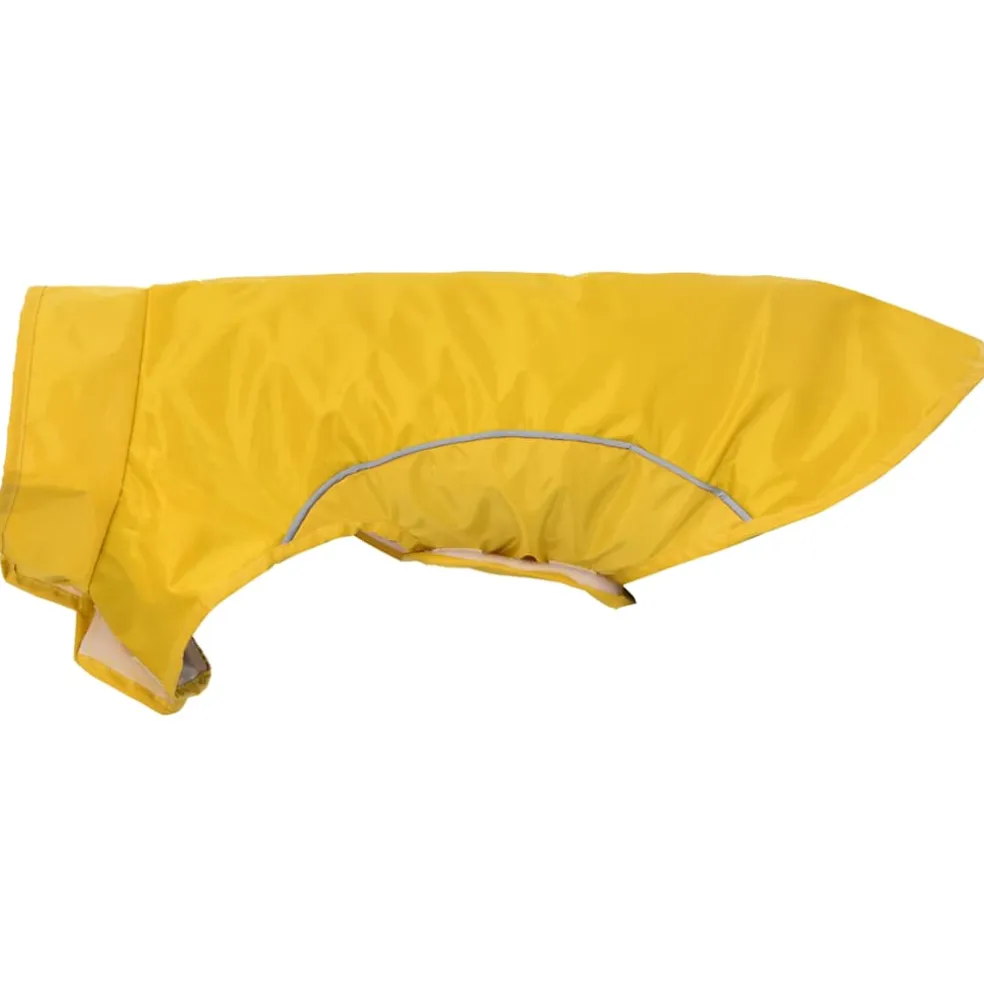 vidaXL Hondenregenjas met reflecterende strips polyester geel XXS