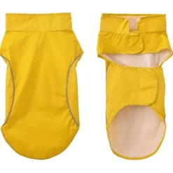 vidaXL Hondenregenjas met reflecterende strips polyester geel XXS