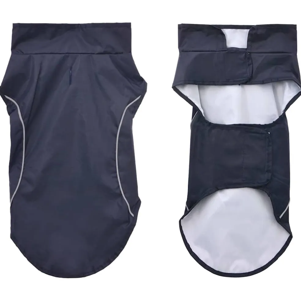 vidaXL Hondenregenjas met reflecterende strips polyester blauw XXS