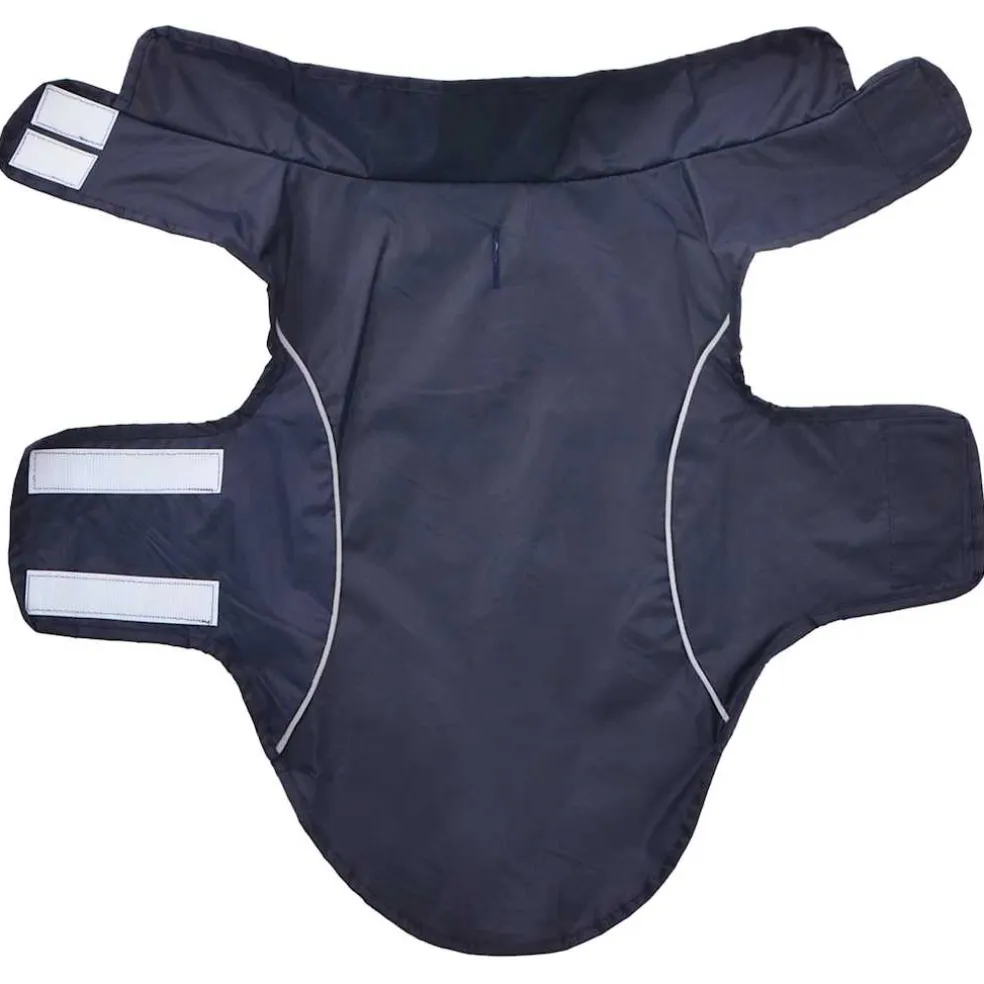 vidaXL Hondenregenjas met reflecterende strips polyester blauw XXS