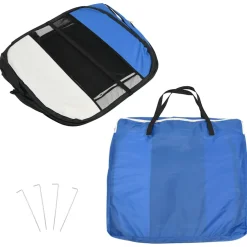 vidaXL Hondenren inklapbaar met draagtas 90x90x58 cm blauw