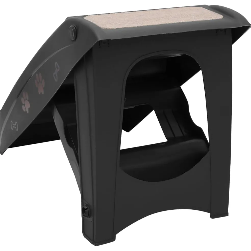 vidaXL Hondentrap inklapbaar 62x40x49,5 cm zwart