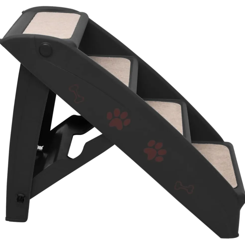 vidaXL Hondentrap inklapbaar 62x40x49,5 cm zwart