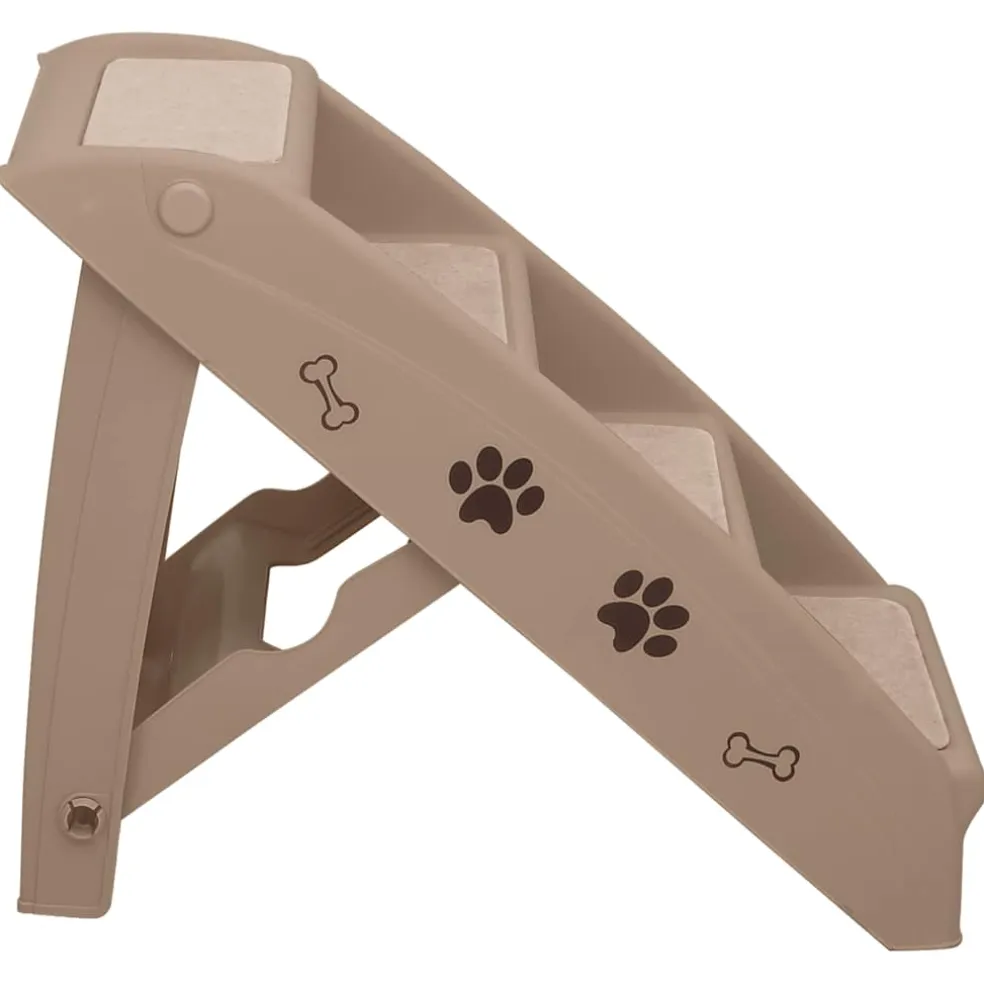 vidaXL Hondentrap inklapbaar 62x40x49,5 cm bruin