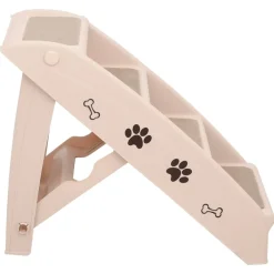 vidaXL Hondentrap inklapbaar 62x40x49,5 cm crème