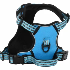 vidaXL Hondentuigje met riem en halsband verstelbaar L blauw