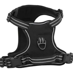 vidaXL Hondentuigje met riem en halsband verstelbaar M zwart