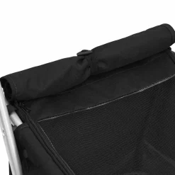 vidaXL Hondenwagen inklapbaar 100x49x96 cm linnenstof zwart