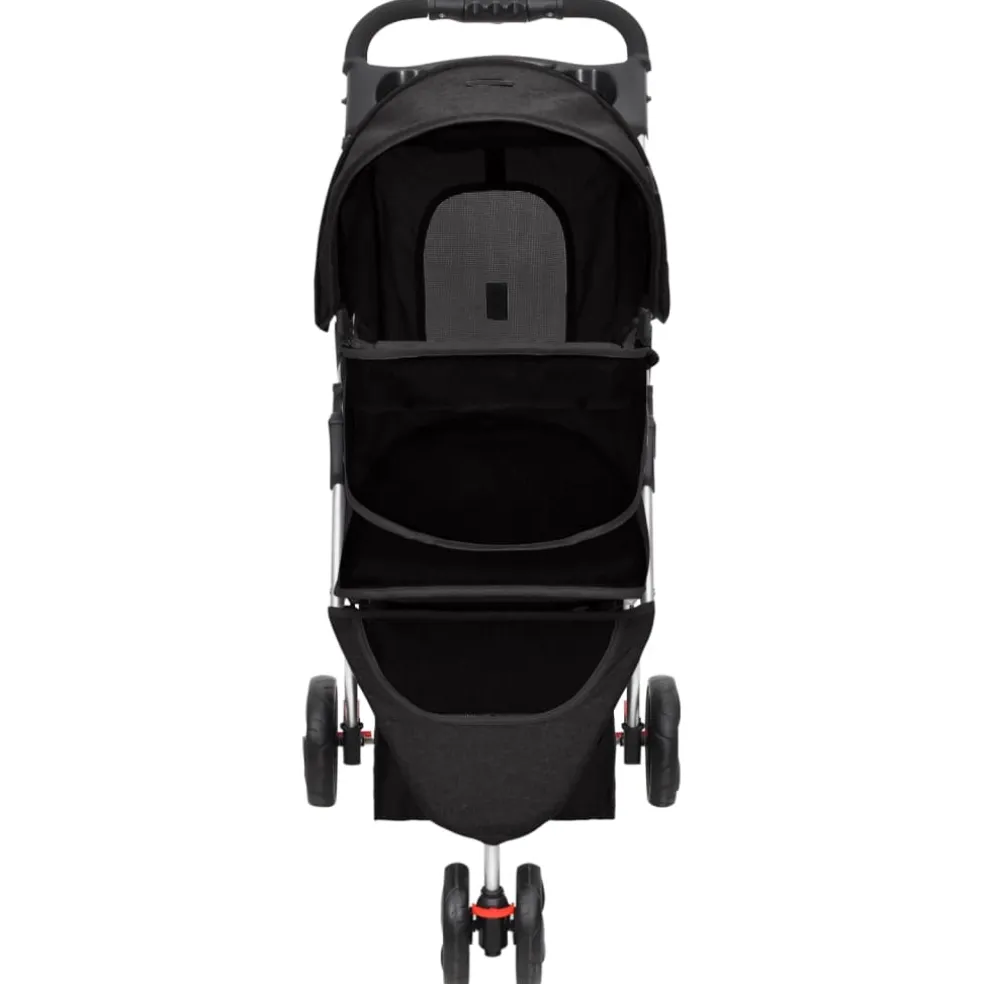 vidaXL Hondenwagen inklapbaar 80x46x98 cm oxford stof zwart