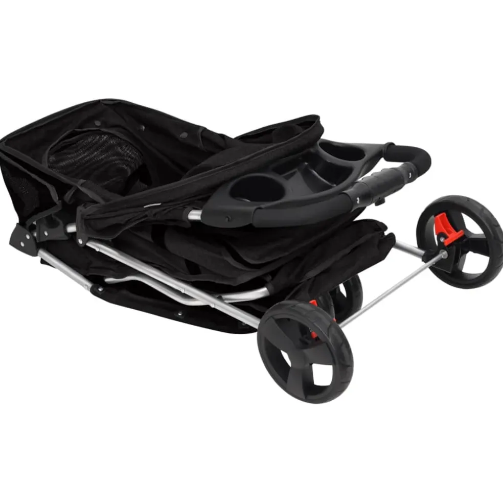 vidaXL Hondenwagen inklapbaar 80x46x98 cm oxford stof zwart