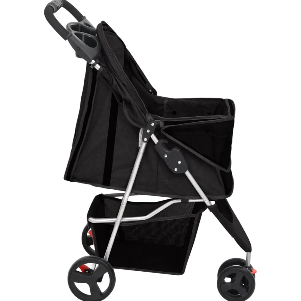 vidaXL Hondenwagen inklapbaar 80x46x98 cm oxford stof zwart