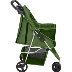 vidaXL Hondenwagen inklapbaar 80x46x98 cm oxford stof groen
