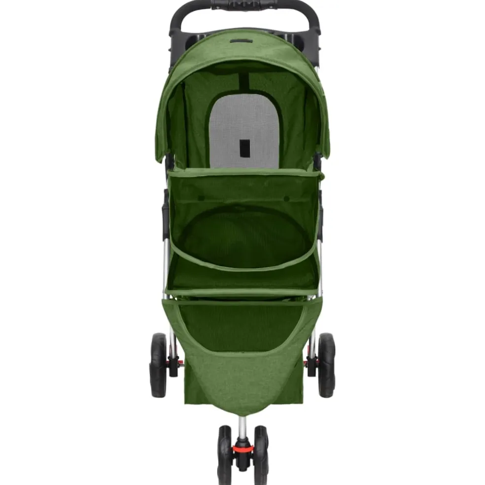 vidaXL Hondenwagen inklapbaar 80x46x98 cm oxford stof groen