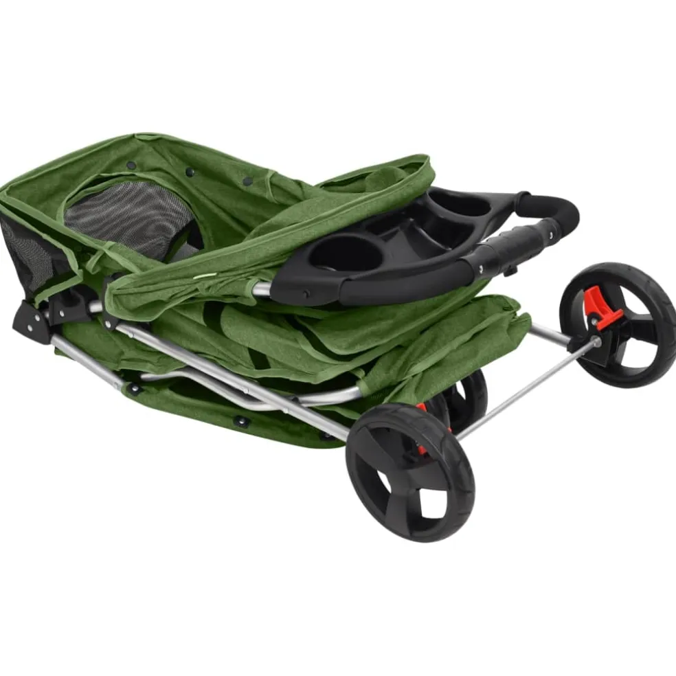 vidaXL Hondenwagen inklapbaar 80x46x98 cm oxford stof groen