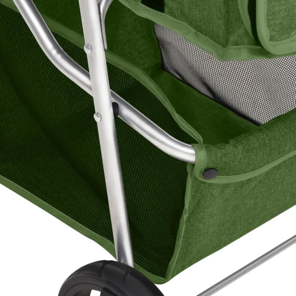vidaXL Hondenwagen inklapbaar 80x46x98 cm oxford stof groen