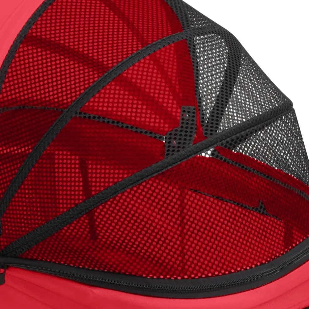 vidaXL Hondenwagen 2-laags inklapbaar 83x48x97 cm oxford stof rood