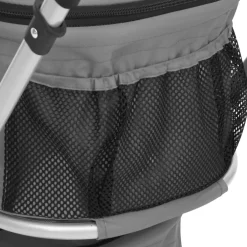vidaXL Hondenwagen 2-laags inklapbaar 83x48x97 cm oxford stof grijs