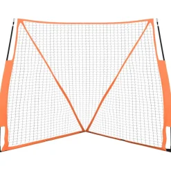 vidaXL Honkbalnet draagbaar 183x182x183cm staal polyester oranje zwart