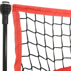 vidaXL Honkbalnet draagbaar 183x105x183 cm Polyester zwart en rood