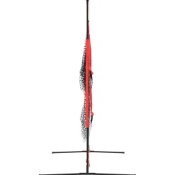 vidaXL Honkbalnet draagbaar 183x105x183 cm Polyester zwart en rood