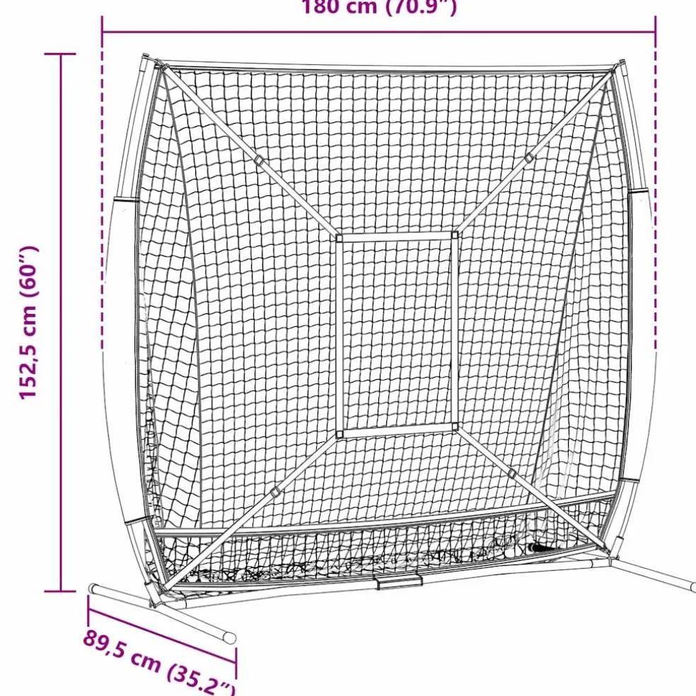 vidaXL Honkbaloefennet 180 x 89,5 x 152,5 cm