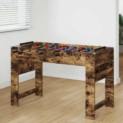 vidaXL Honkbaltafel Gerookte Eik 125 x 60,5 x 80 cm Bewerkt hout