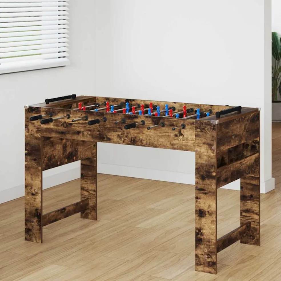 vidaXL Honkbaltafel Gerookte Eik 125 x 60,5 x 80 cm Bewerkt hout