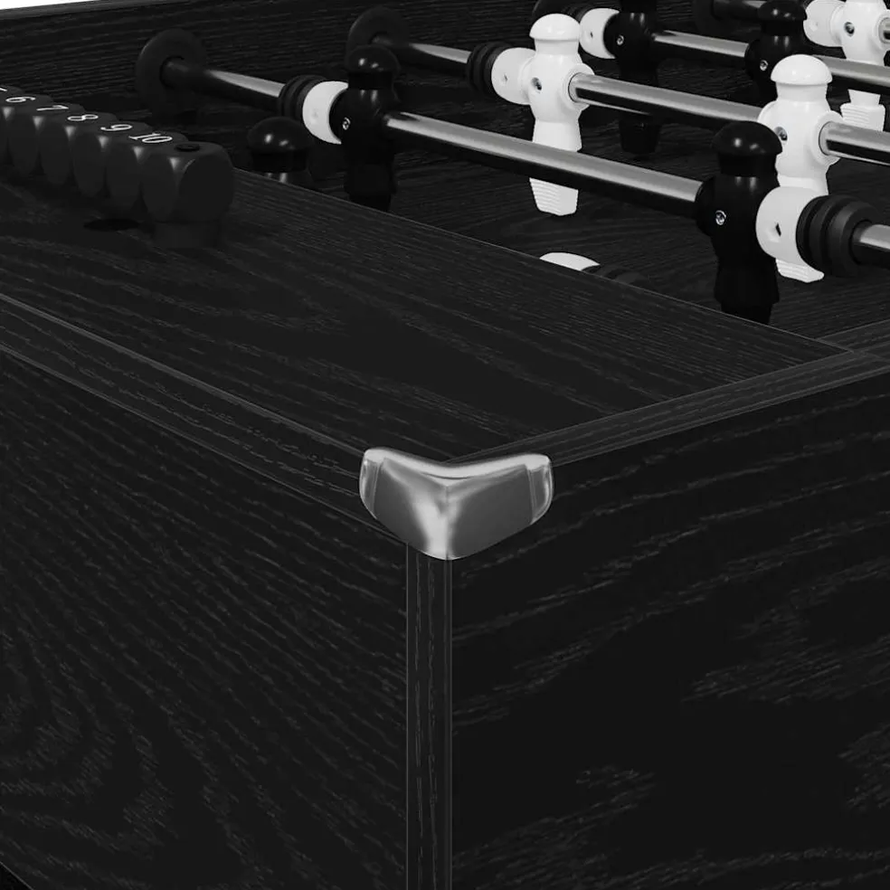 vidaXL Honkbaltafel Zwarte Eik 146,5 x 74 x 85 cm Bewerkt hout