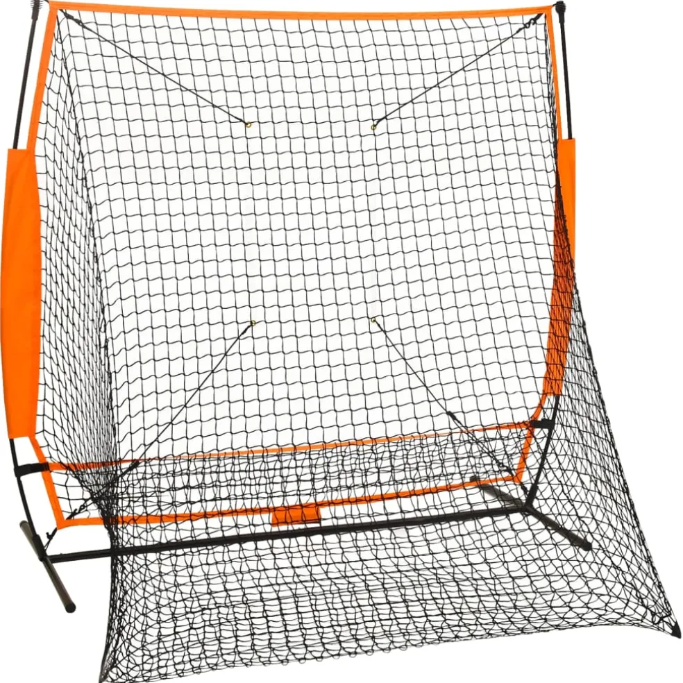 vidaXL Honkbaltrainingsnet 174x76x158,5 cm zwart