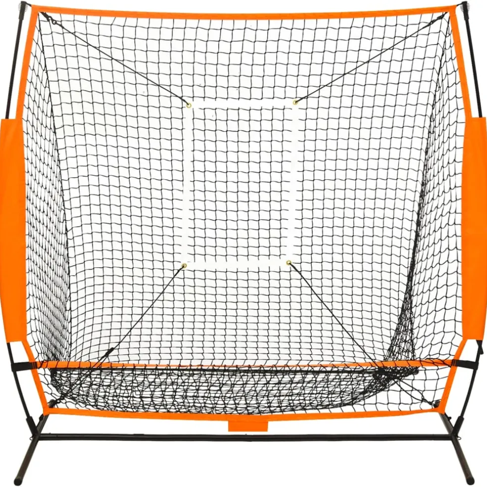 vidaXL Honkbaltrainingsnet 174x76x158,5 cm zwart