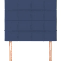 vidaXL Hoofdbord blauw 80x5x118/128 cm stof