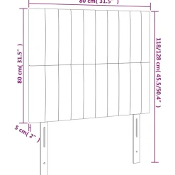 vidaXL Hoofdbord blauw 80x5x118/128 cm stof
