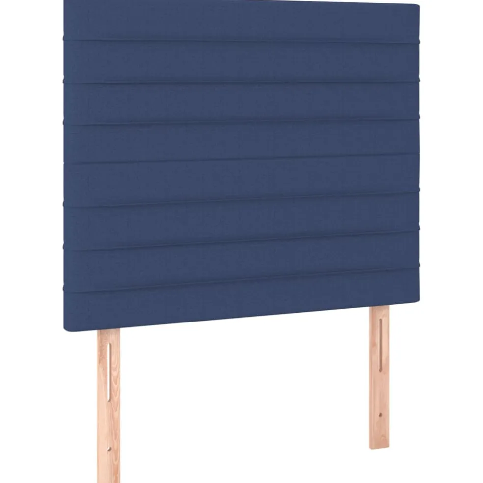 vidaXL Hoofdbord blauw 80x5x118/128 cm stof